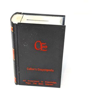 Vintage Piggy Bank Collier's Encyclopedia ,plastic money box